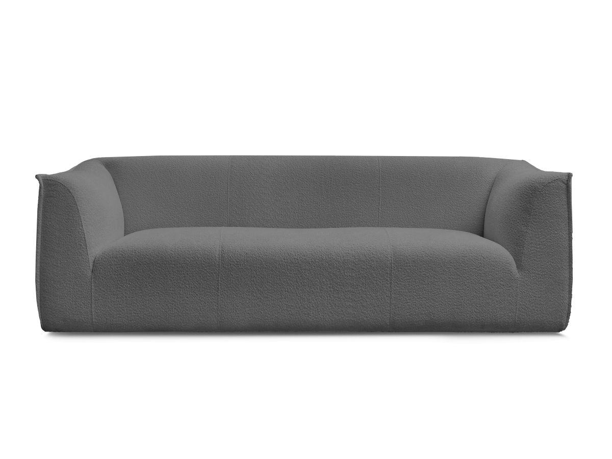 GIORGIA vaste 3-zits rechte bank in badstof