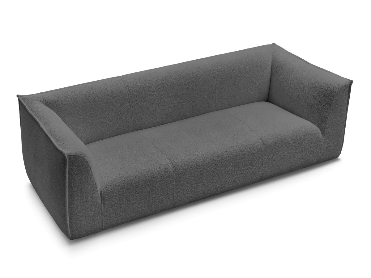 GIORGIA vaste 3-zits rechte bank in badstof