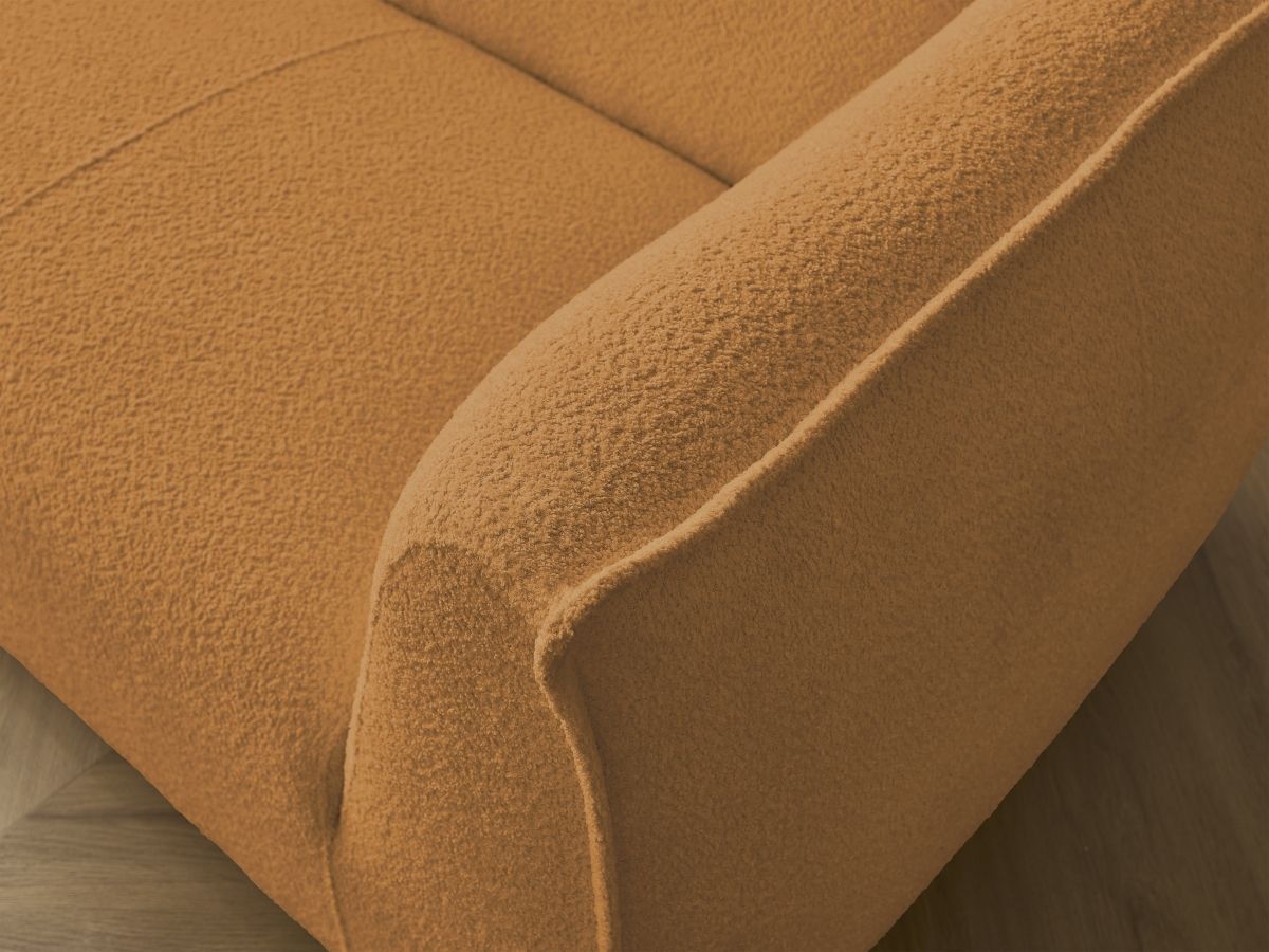 GIORGIA vaste 3-zits rechte bank in badstof