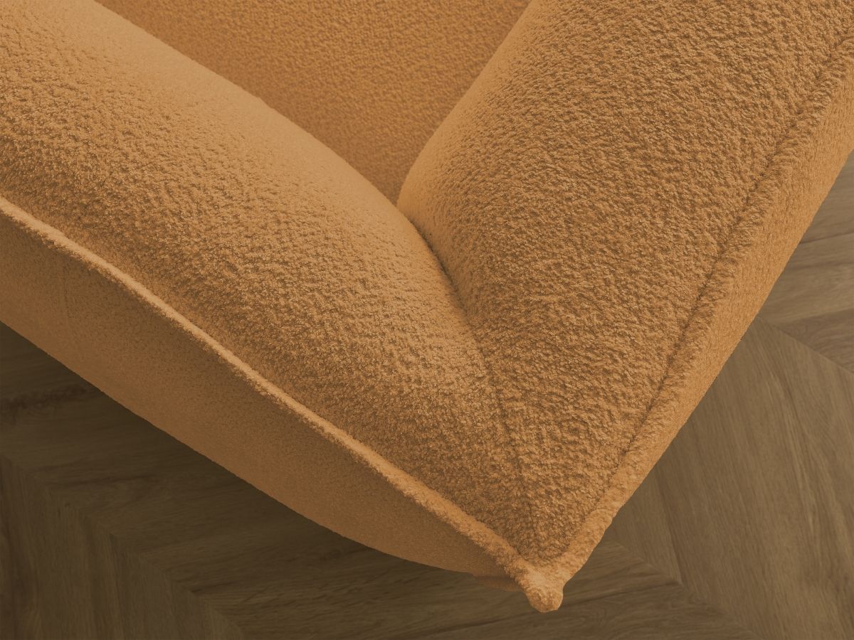 GIORGIA vaste 3-zits rechte bank in badstof