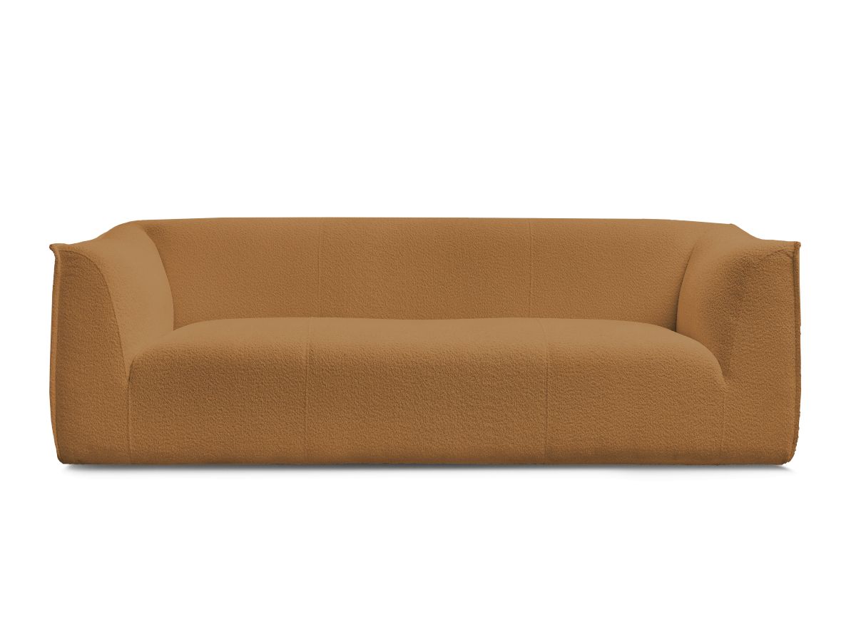 GIORGIA vaste 3-zits rechte bank in badstof