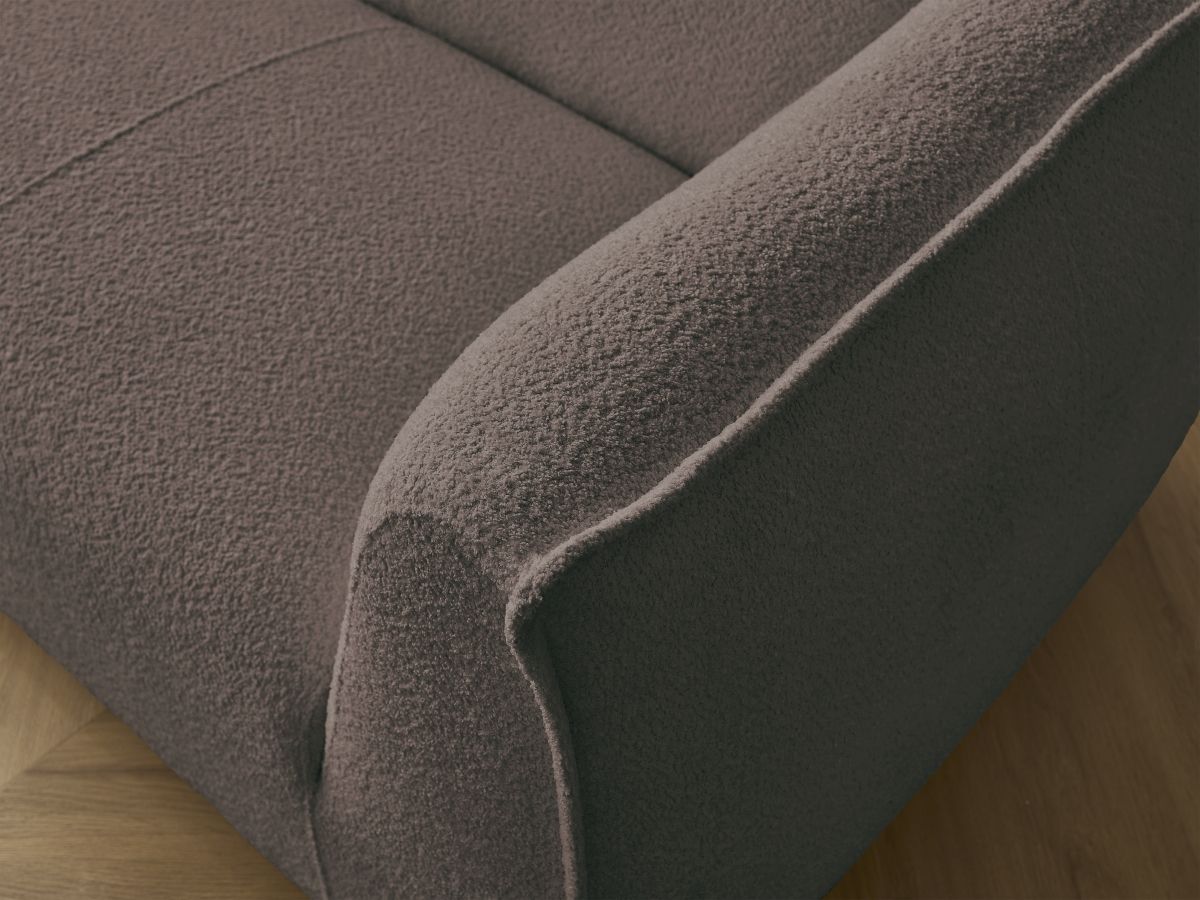 GIORGIA vaste 3-zits rechte bank in badstof