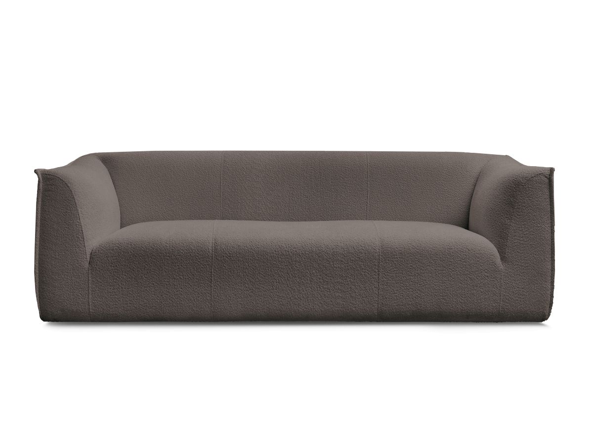 GIORGIA vaste 3-zits rechte bank in badstof