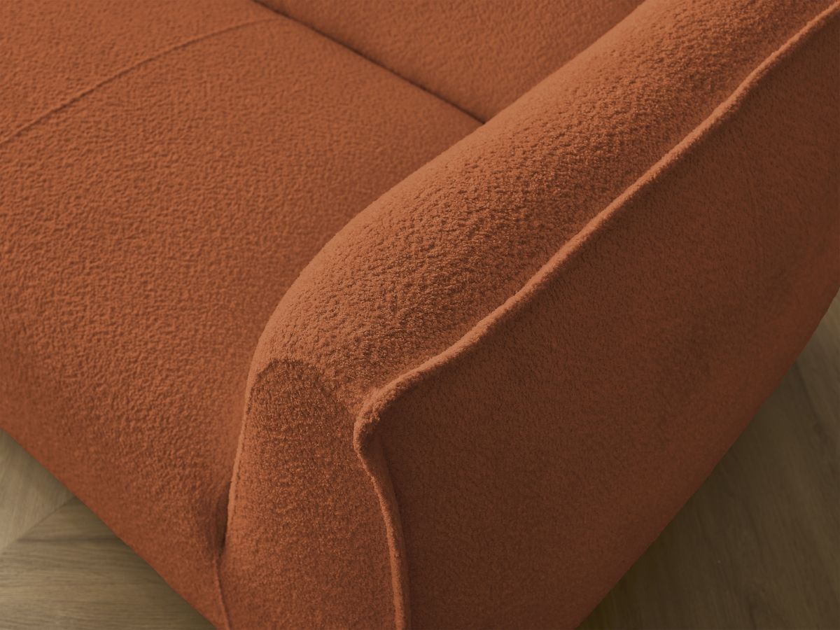 GIORGIA vaste 3-zits rechte bank in badstof