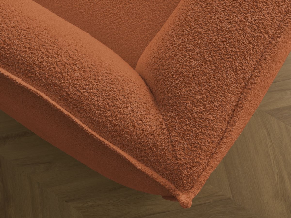 GIORGIA vaste 3-zits rechte bank in badstof