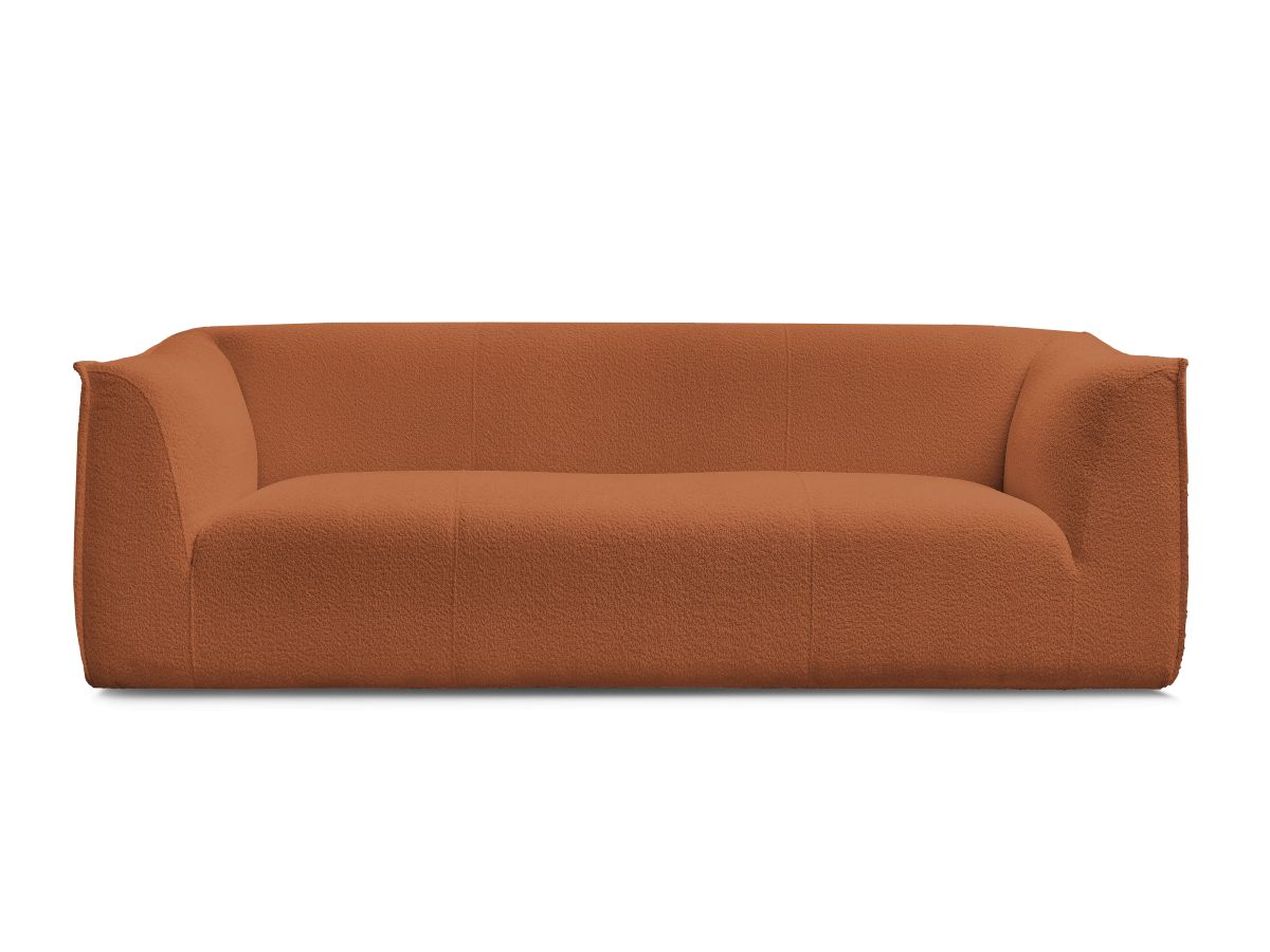 GIORGIA vaste 3-zits rechte bank in badstof