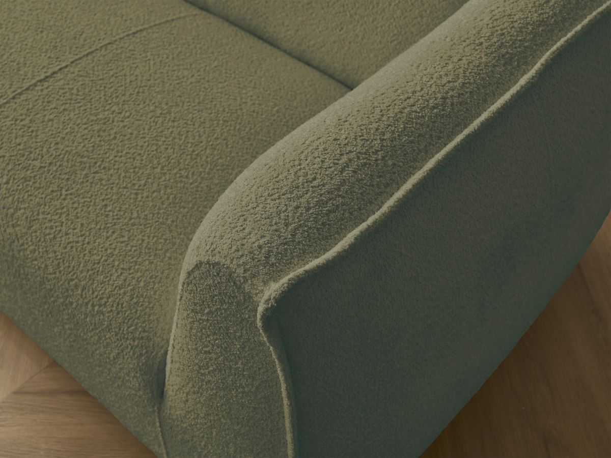 GIORGIA vaste 3-zits rechte bank in badstof