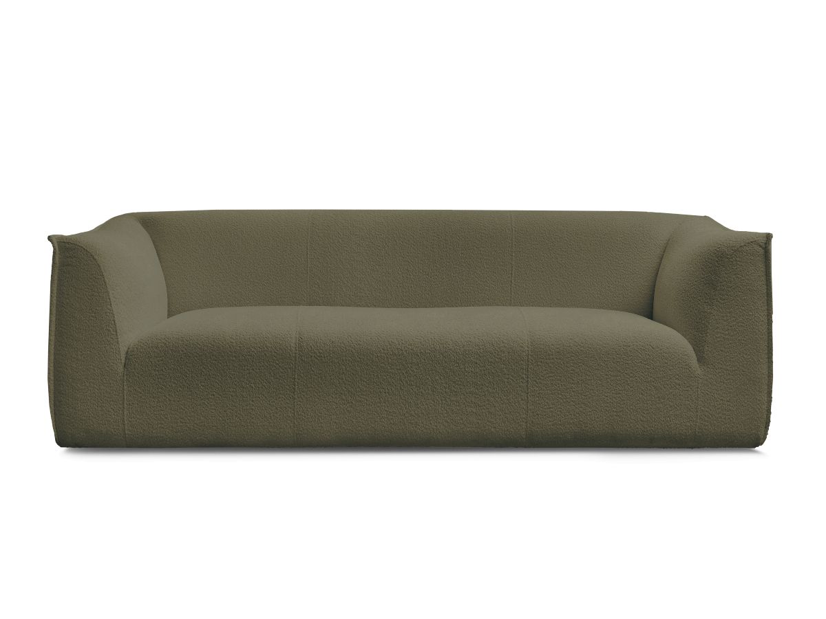 GIORGIA vaste 3-zits rechte bank in badstof