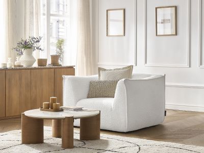 Fauteuil GIORGIA tissu bouclette