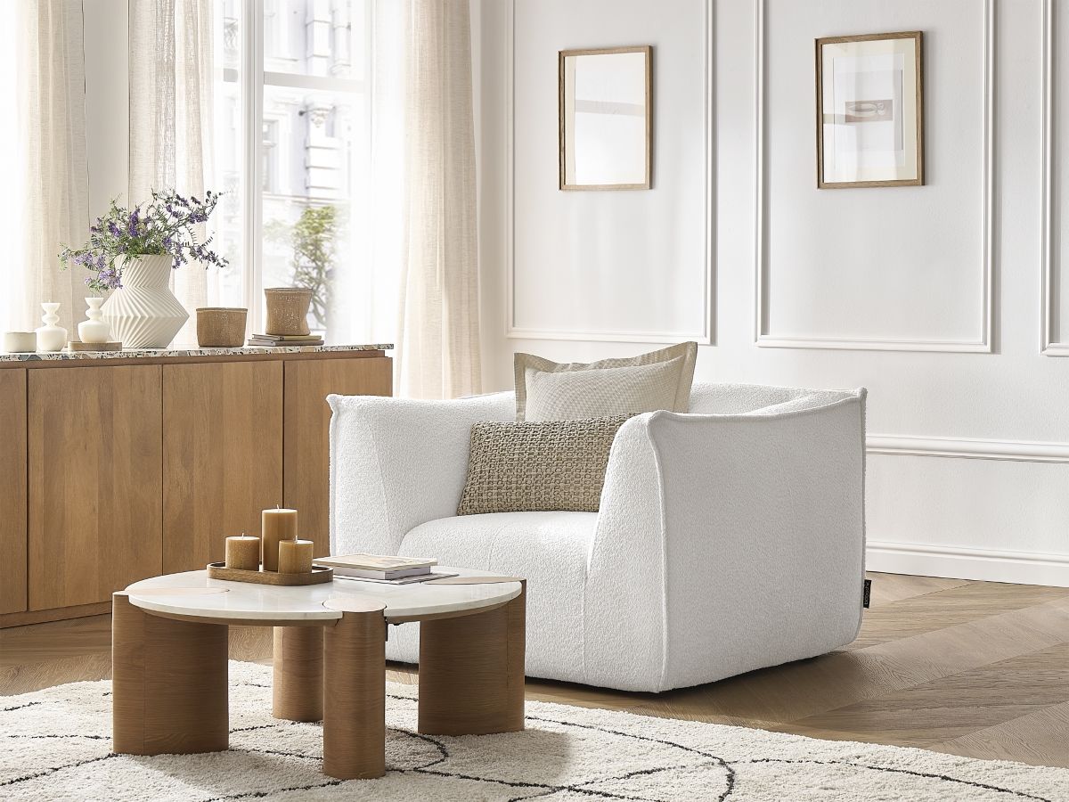 Fauteuil GIORGIA tissu bouclette