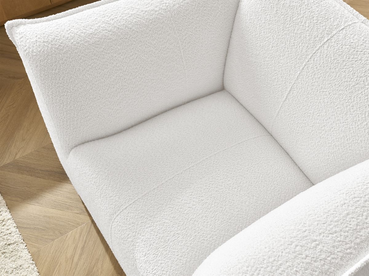 Fauteuil GIORGIA tissu bouclette