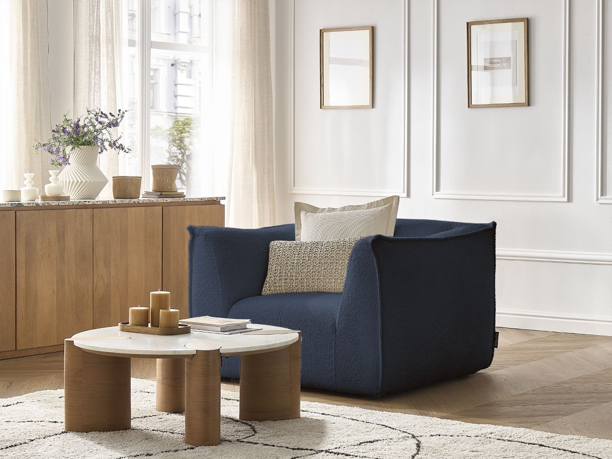 Fauteuil GIORGIA tissu bouclette