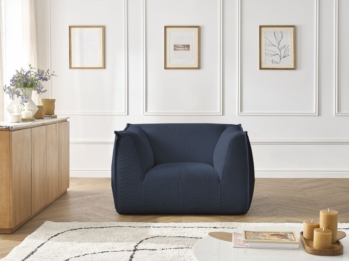Fauteuil GIORGIA tissu bouclette