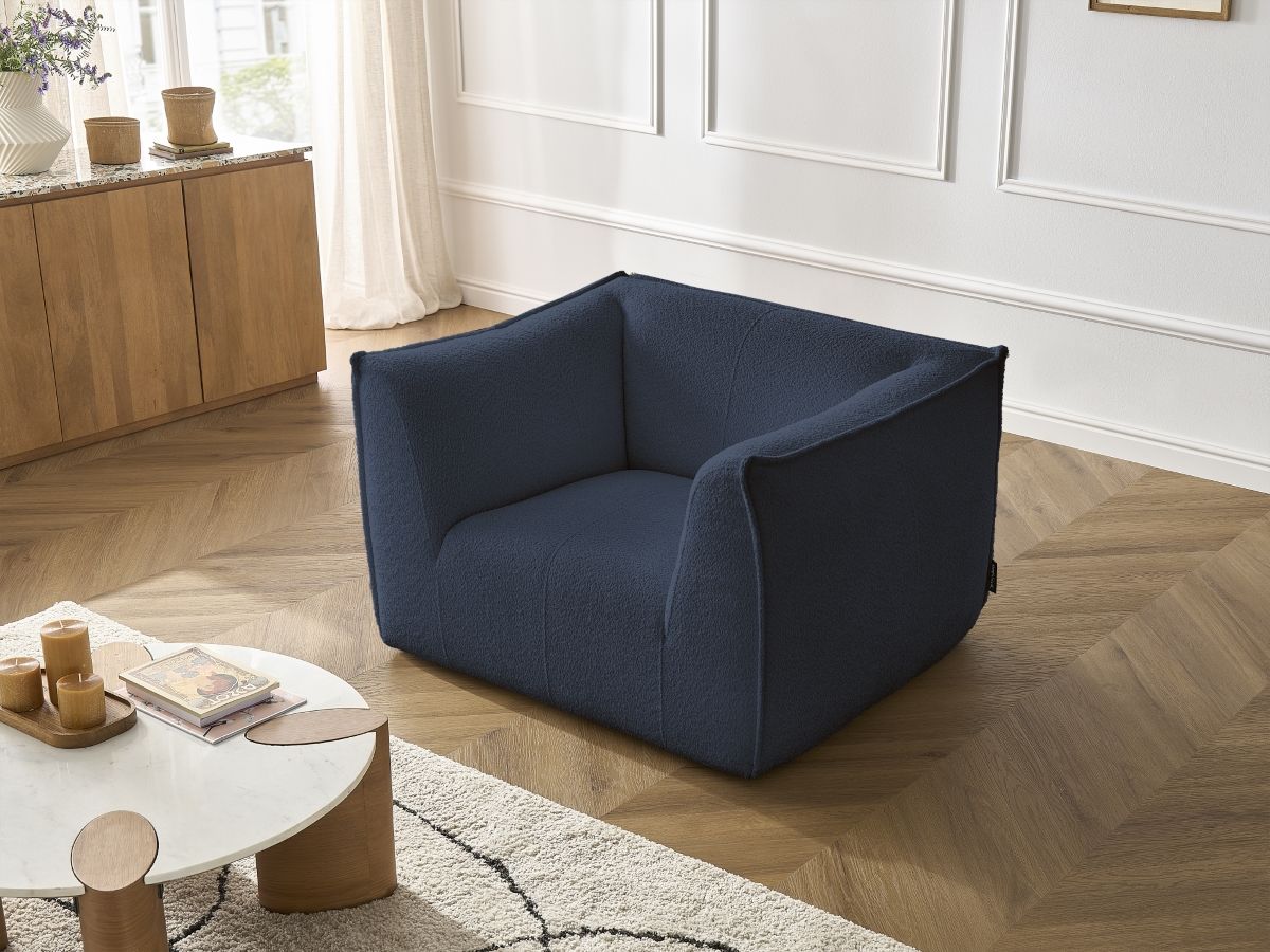 Fauteuil GIORGIA tissu bouclette