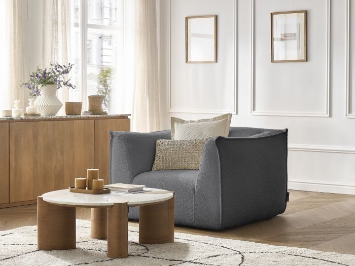 Fauteuil GIORGIA tissu bouclette