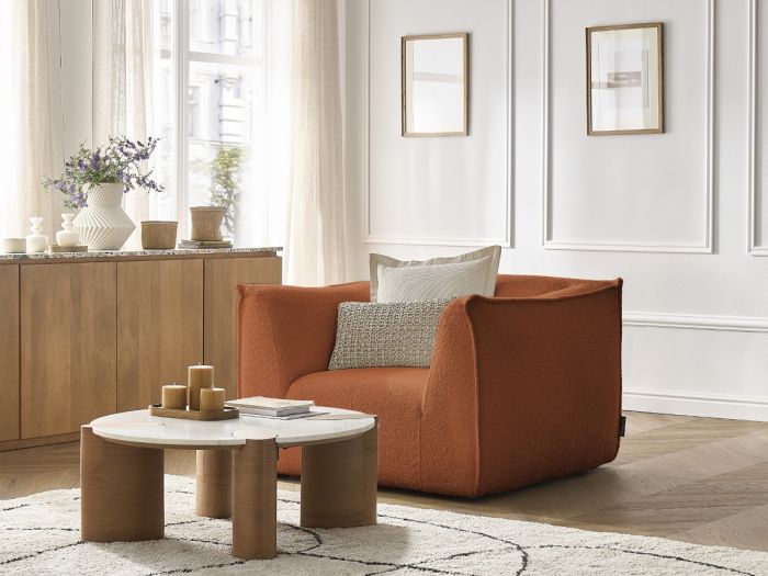 Fauteuil GIORGIA tissu bouclette