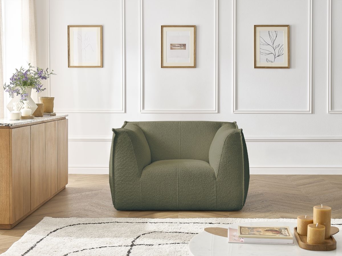 Fauteuil GIORGIA tissu bouclette