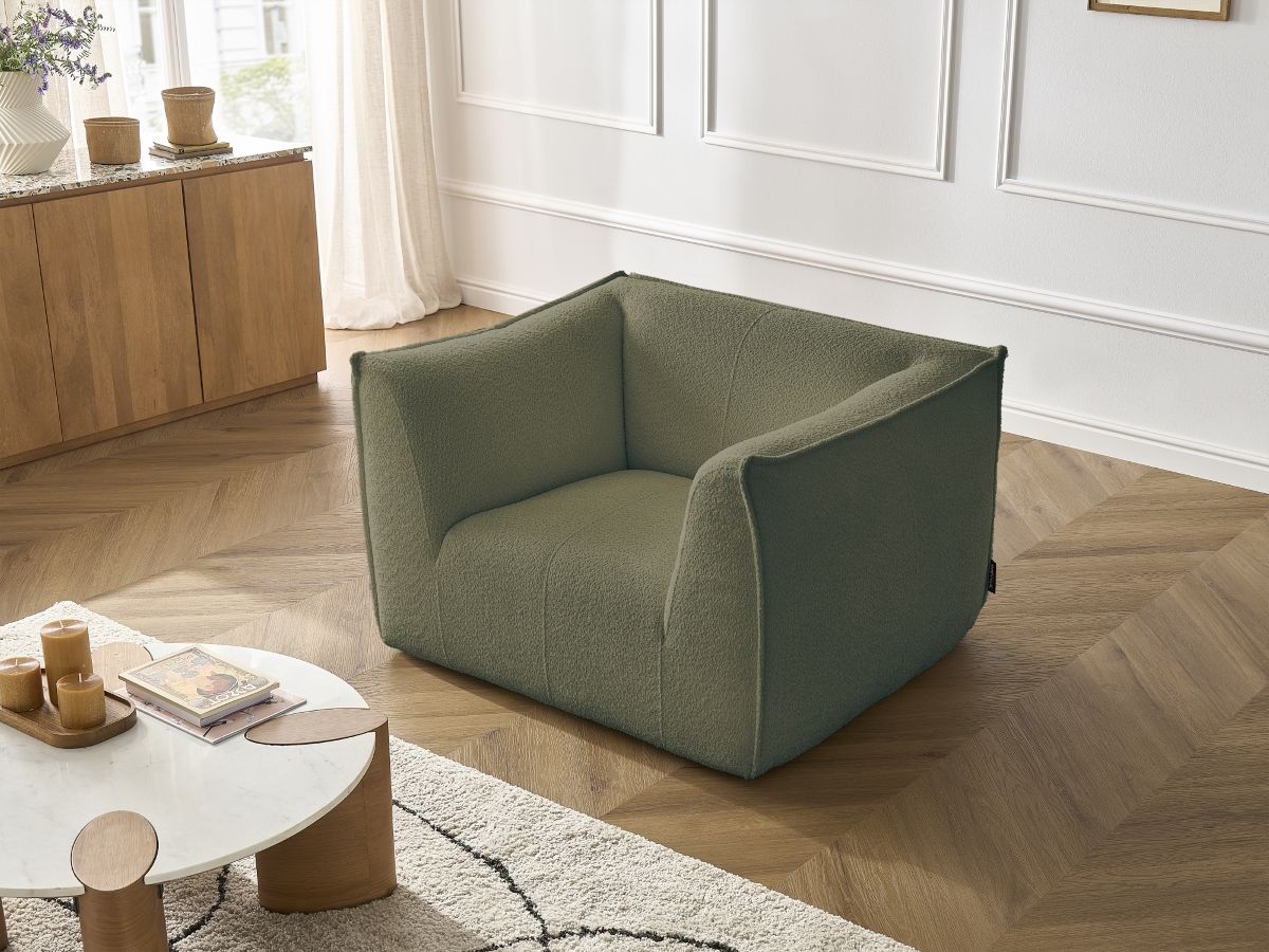 Fauteuil GIORGIA tissu bouclette