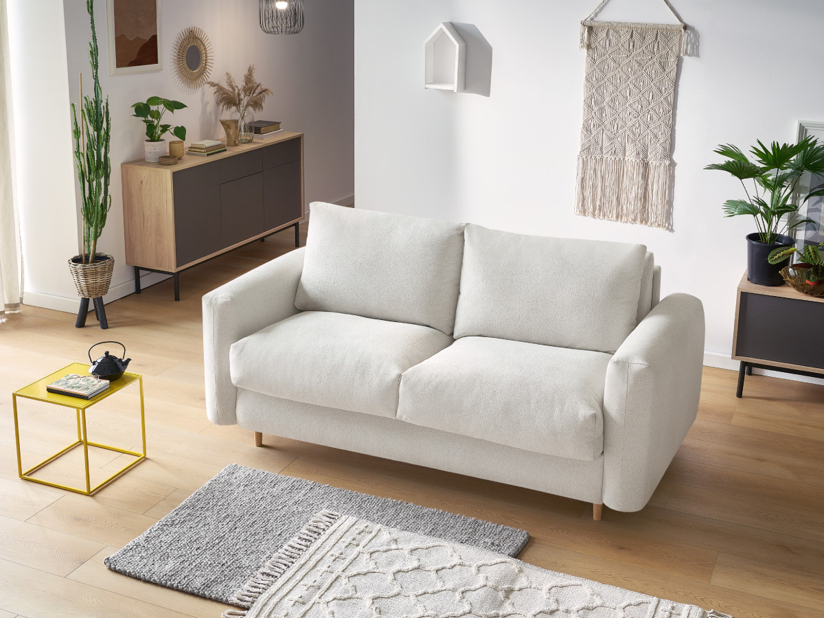 COCOONE omvormbare rechte bank met express-opening in gemêleerde stof