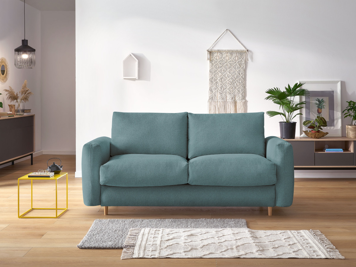 COCOONE omvormbare rechte bank met express-opening in gemêleerde stof