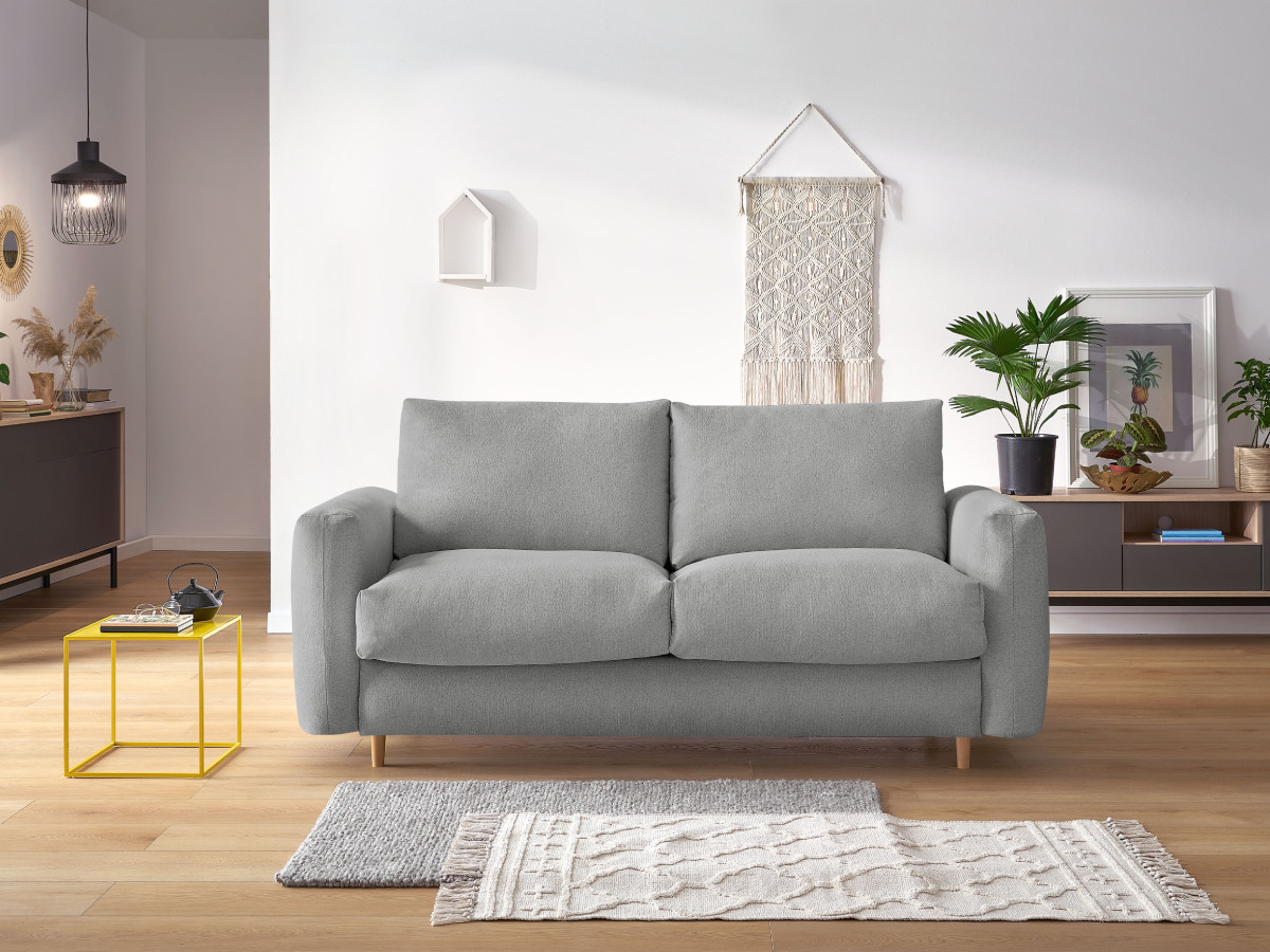 COCOONE omvormbare rechte bank met express-opening in gemêleerde stof