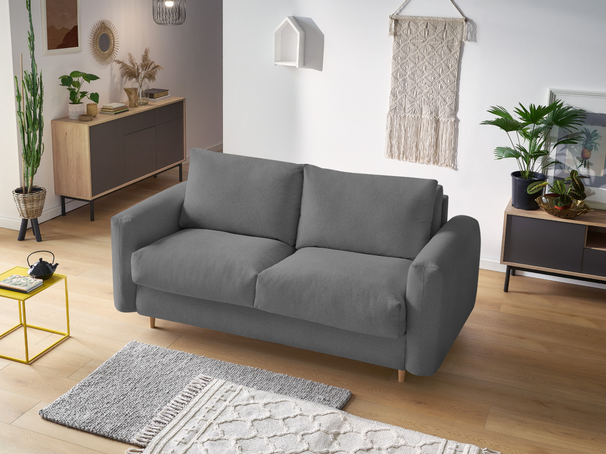 COCOONE omvormbare rechte bank met express-opening in gemêleerde stof