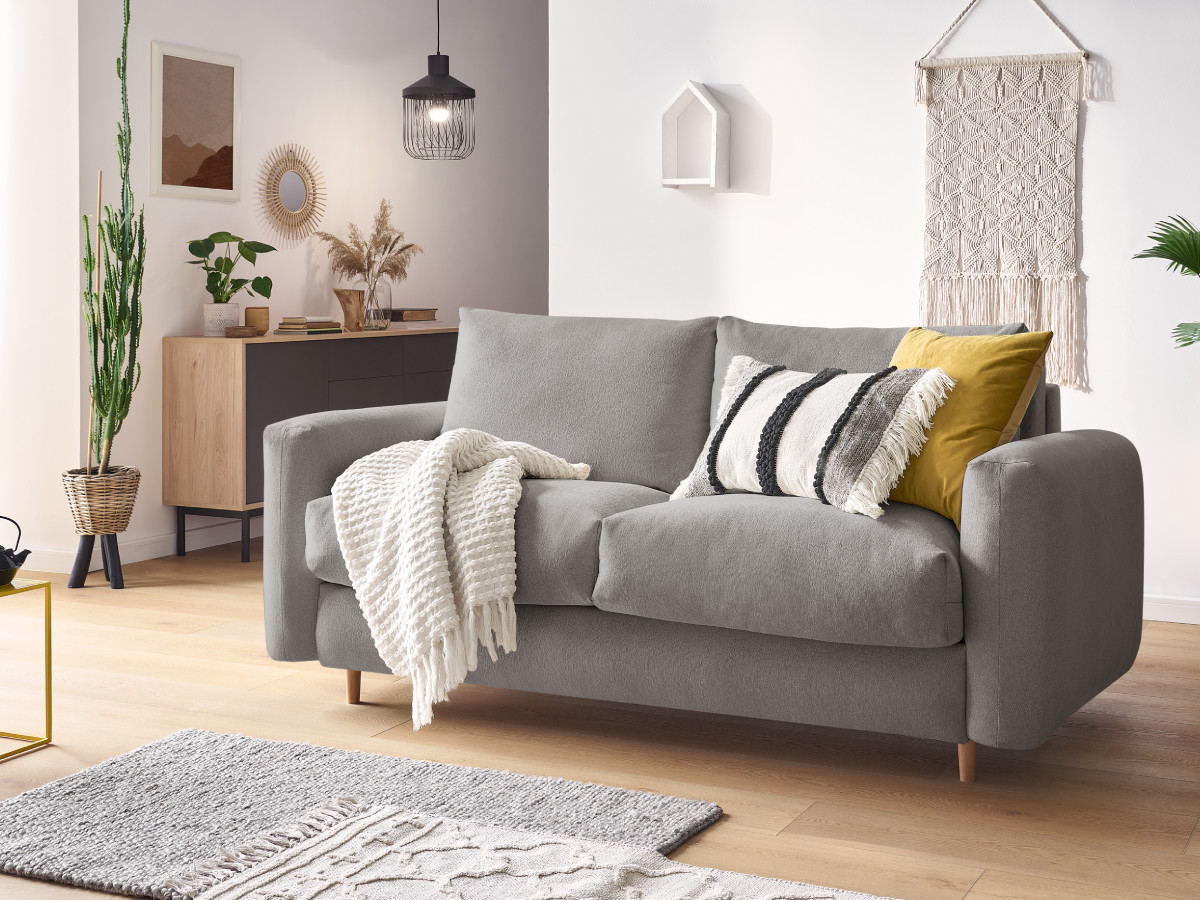 COCOONE omvormbare rechte bank met express-opening in gemêleerde stof