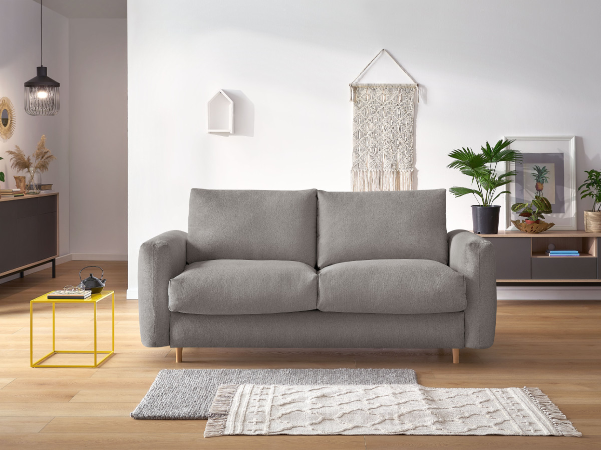 COCOONE omvormbare rechte bank met express-opening in gemêleerde stof