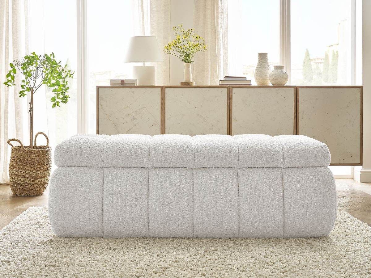 Bout de lit MONT-BLANC tissu bouclette