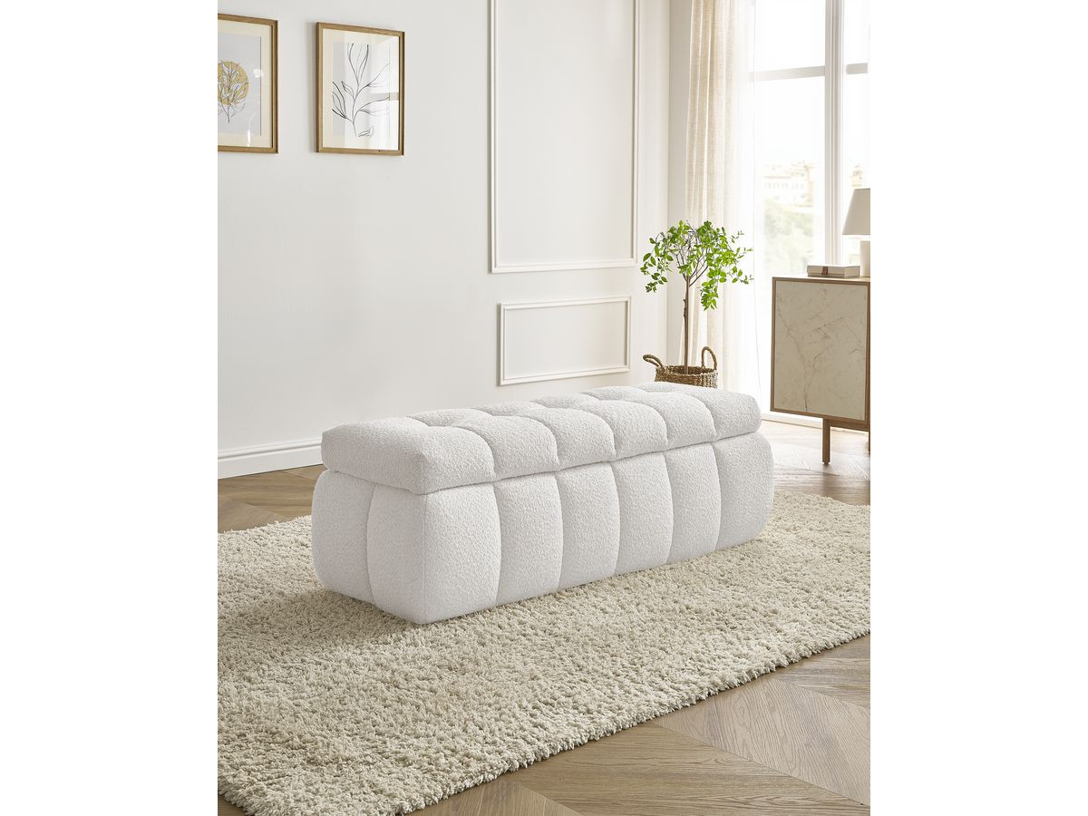 Bout de lit MONT-BLANC tissu bouclette