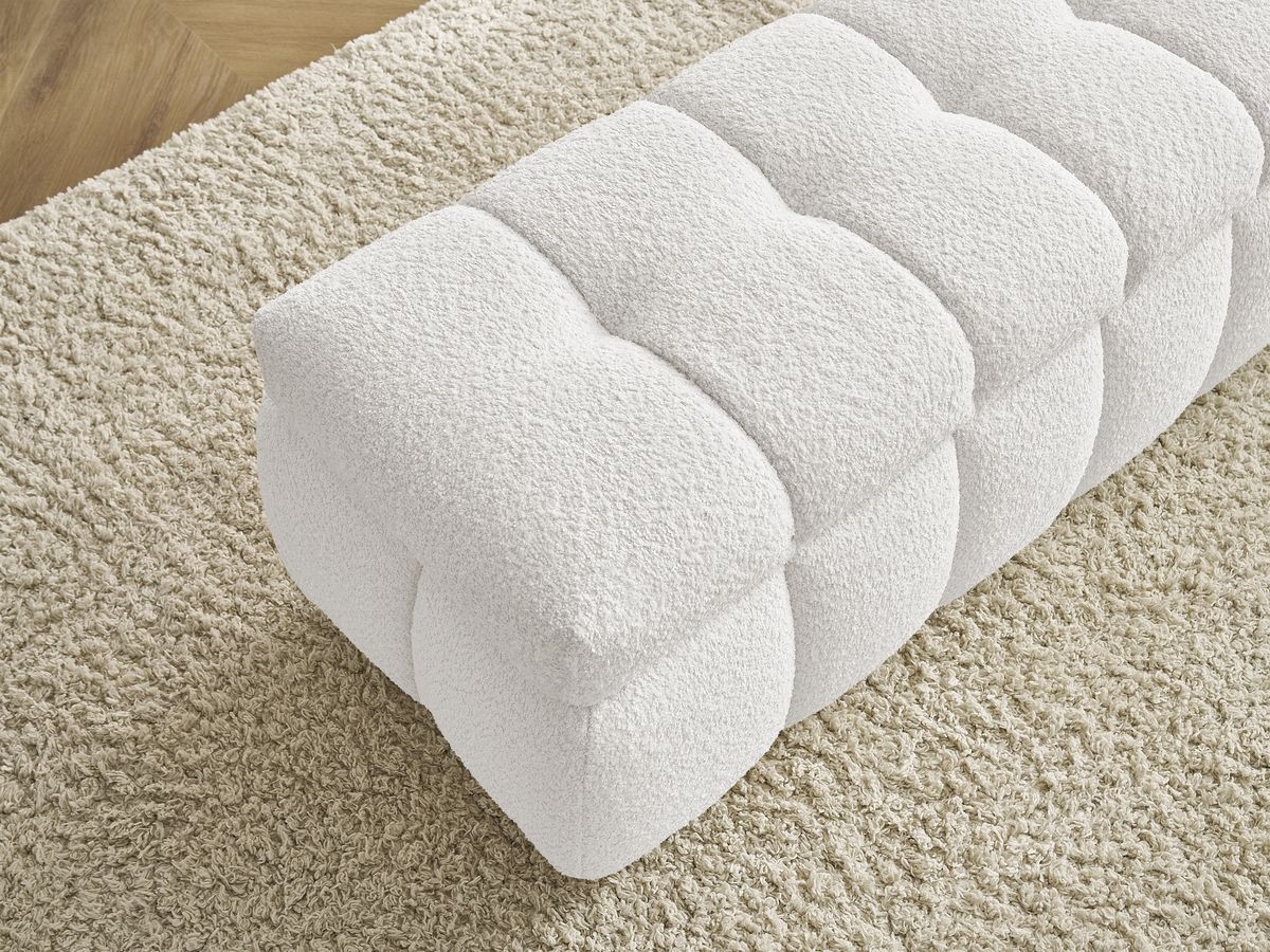 Bout de lit MONT-BLANC tissu bouclette
