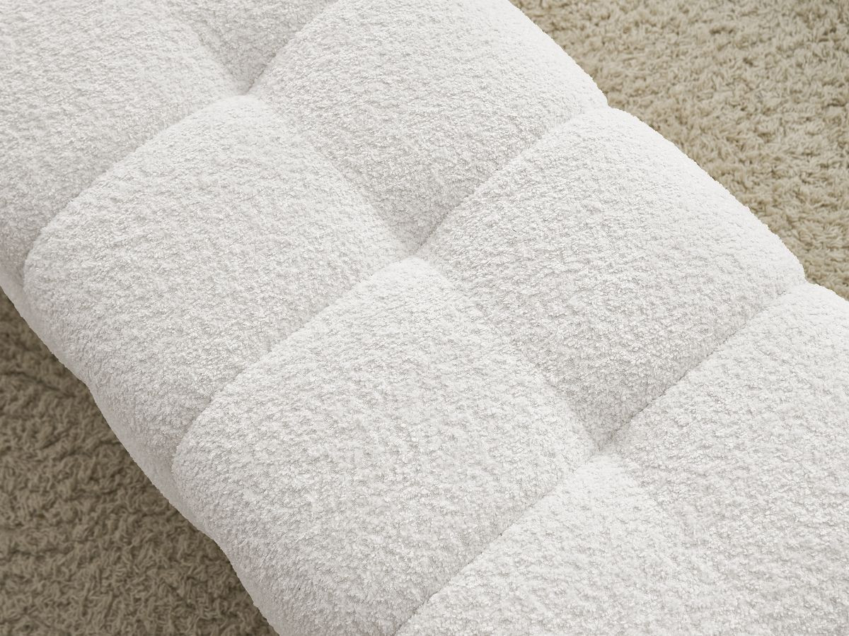 Bout de lit MONT-BLANC tissu bouclette