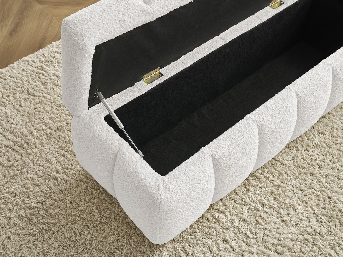 Bout de lit MONT-BLANC tissu bouclette