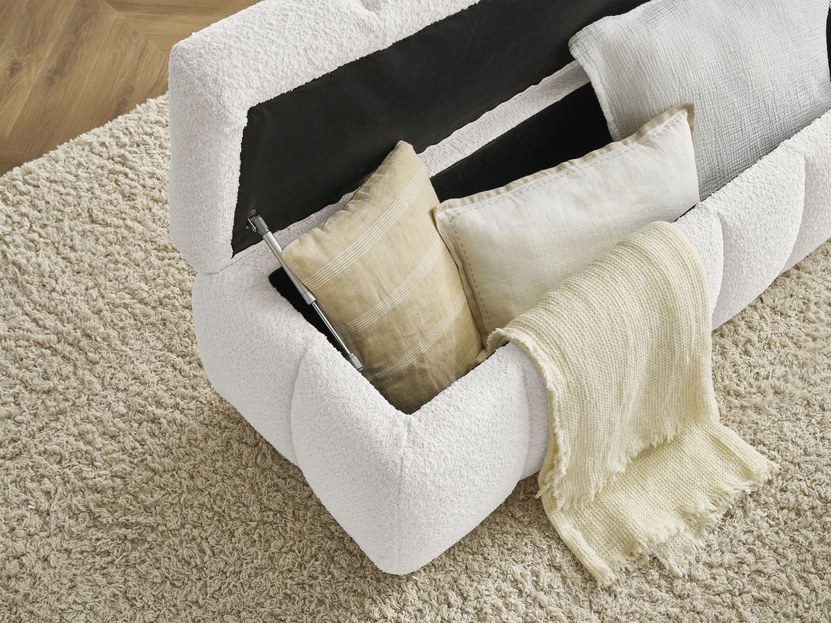 Bout de lit MONT-BLANC tissu bouclette
