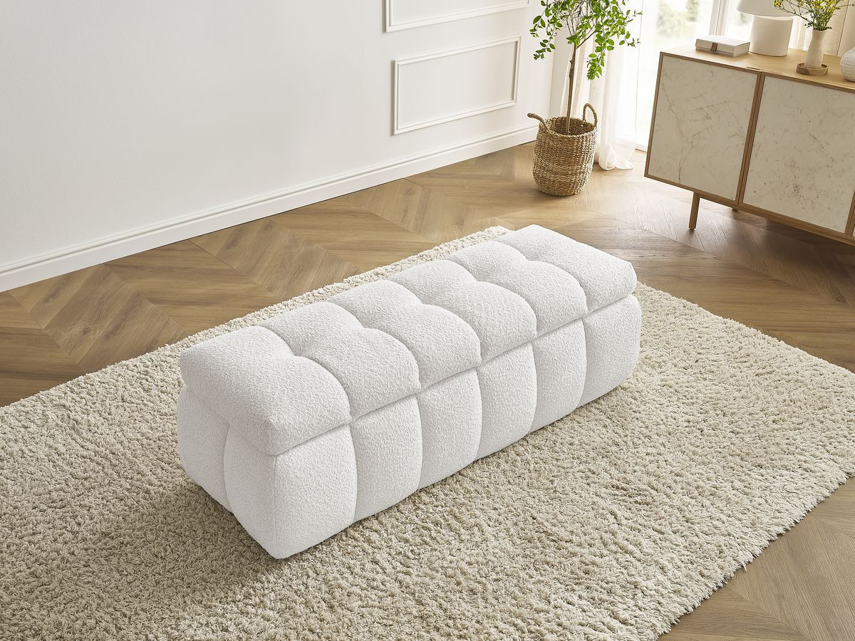 Bout de lit MONT-BLANC tissu bouclette