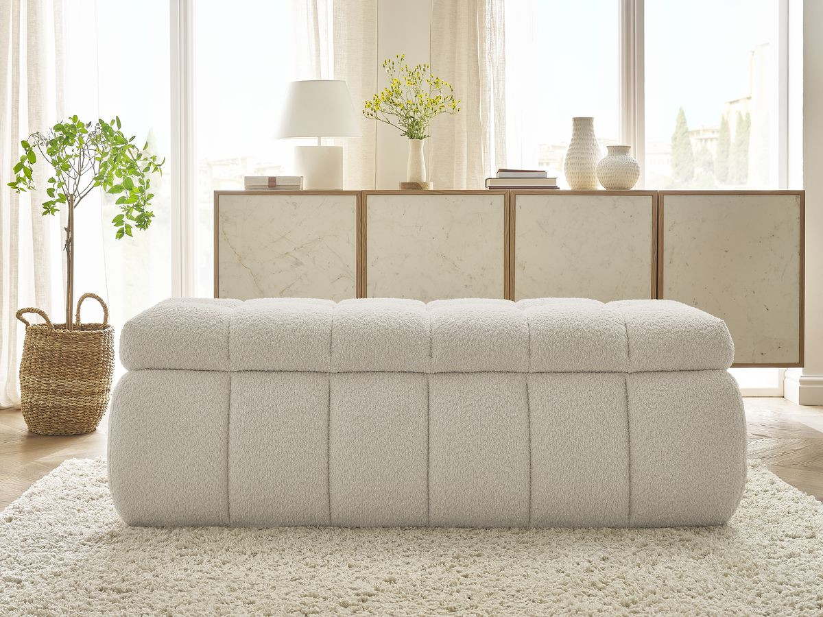 Bout de lit MONT-BLANC tissu bouclette