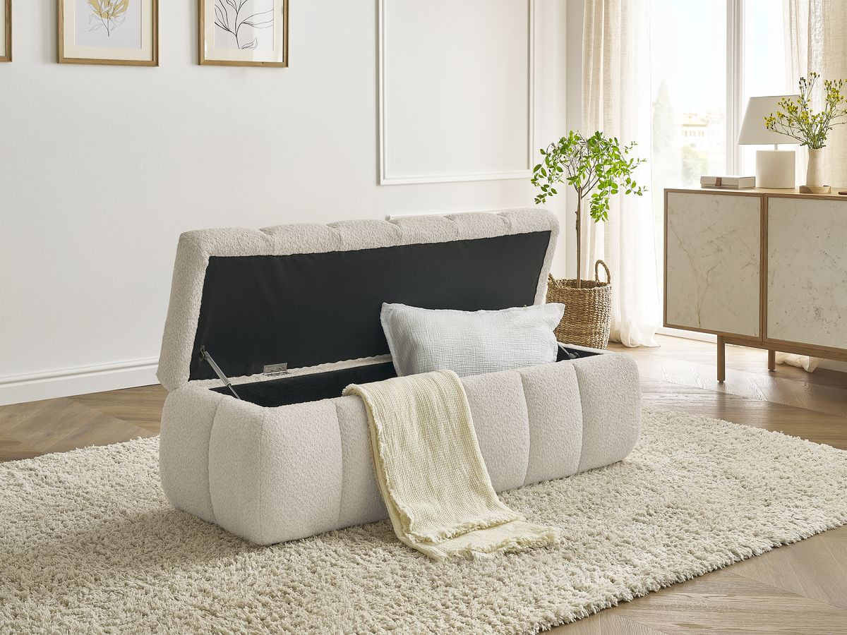 Bout de lit MONT-BLANC tissu bouclette