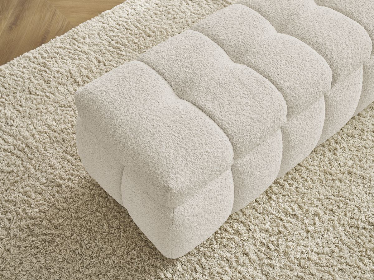 Bout de lit MONT-BLANC tissu bouclette