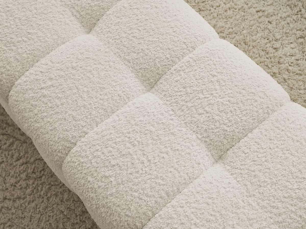 Bout de lit MONT-BLANC tissu bouclette
