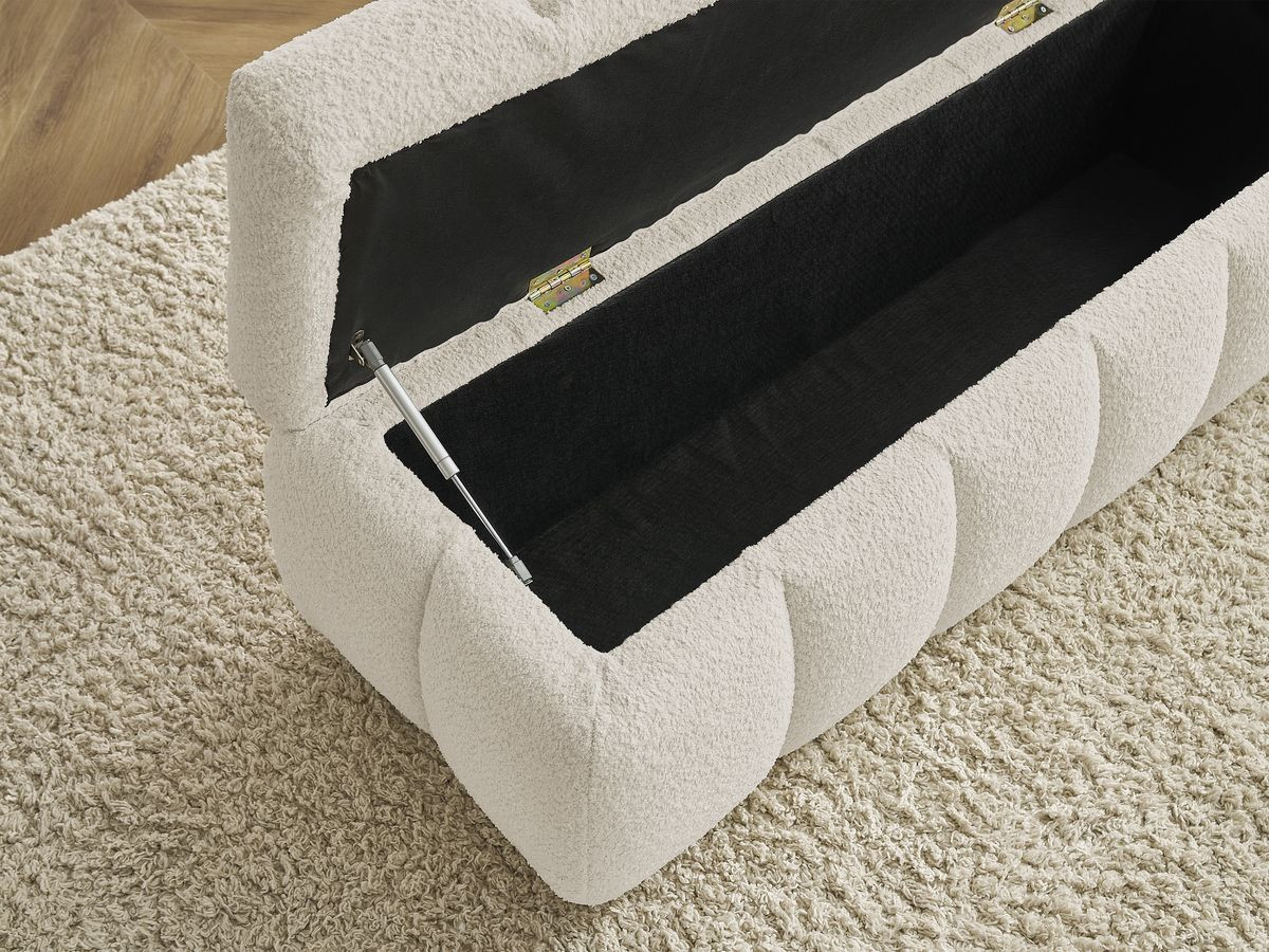 Bout de lit MONT-BLANC tissu bouclette