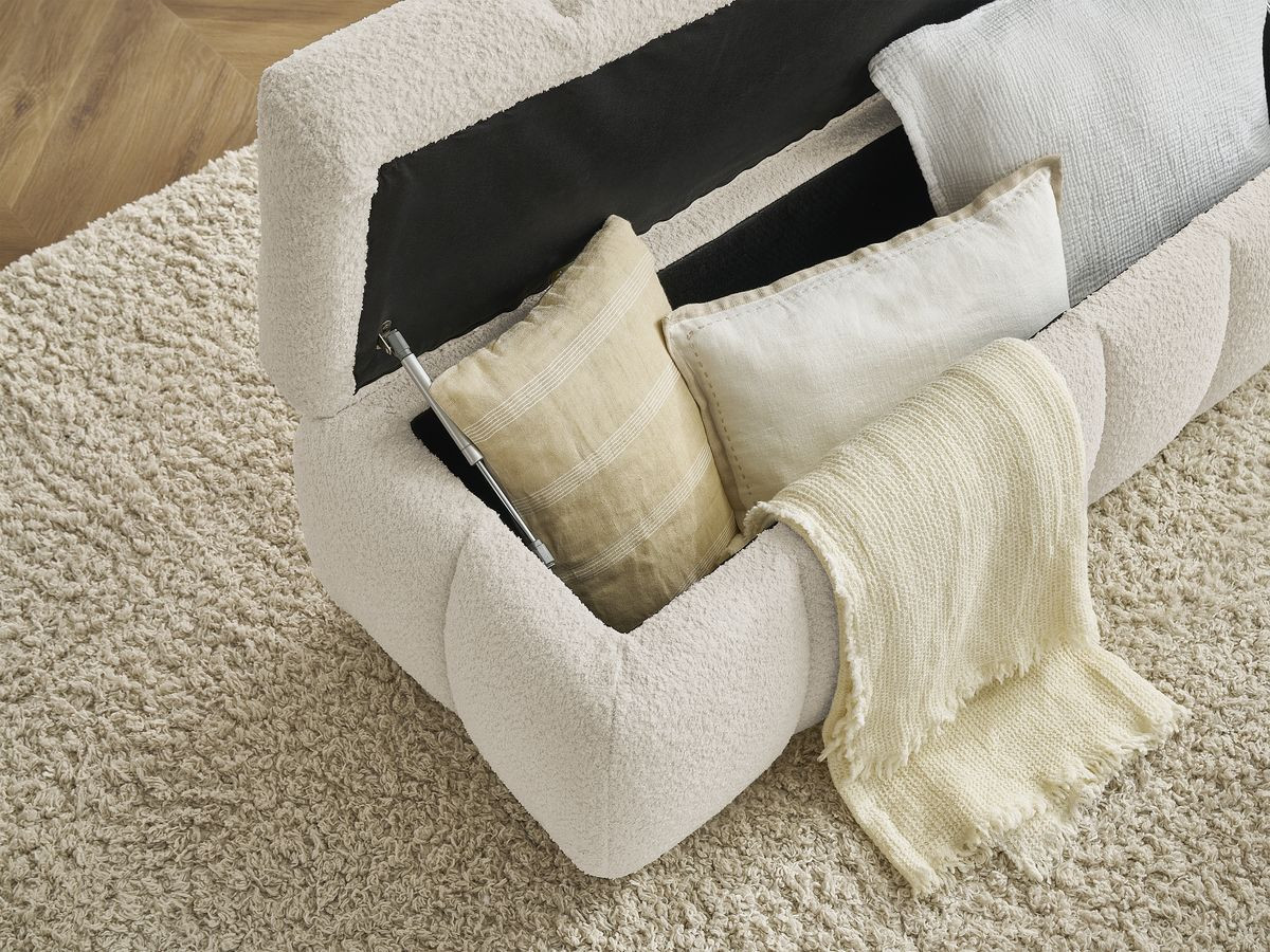 Bout de lit MONT-BLANC tissu bouclette