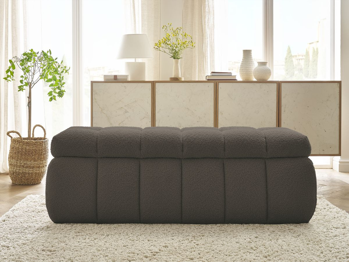 Bout de lit MONT-BLANC tissu bouclette