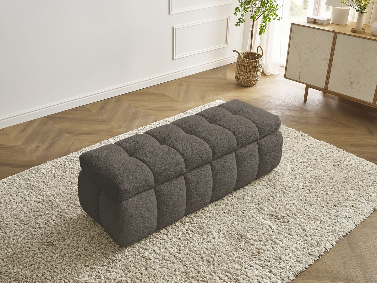 Bout de lit MONT-BLANC tissu bouclette