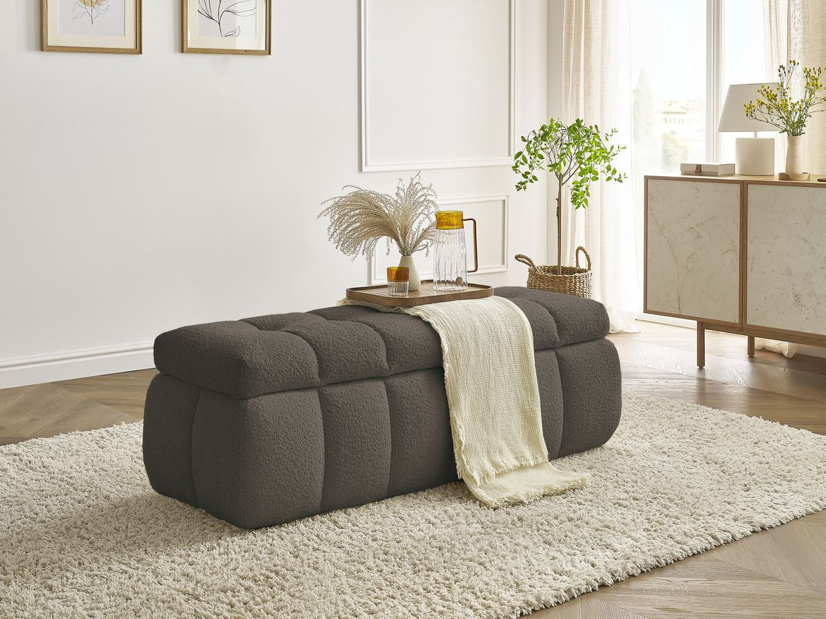 Bout de lit MONT-BLANC tissu bouclette