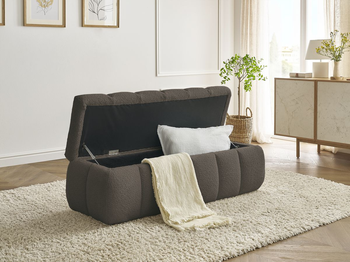 Bout de lit MONT-BLANC tissu bouclette