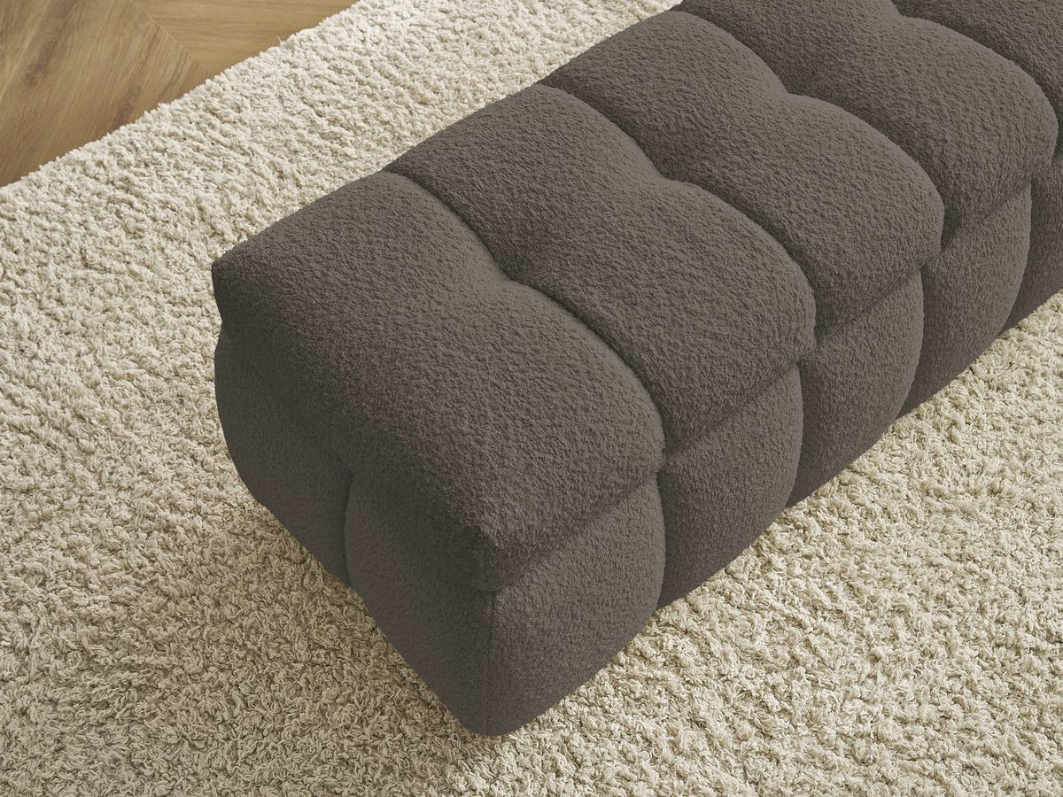 Bout de lit MONT-BLANC tissu bouclette