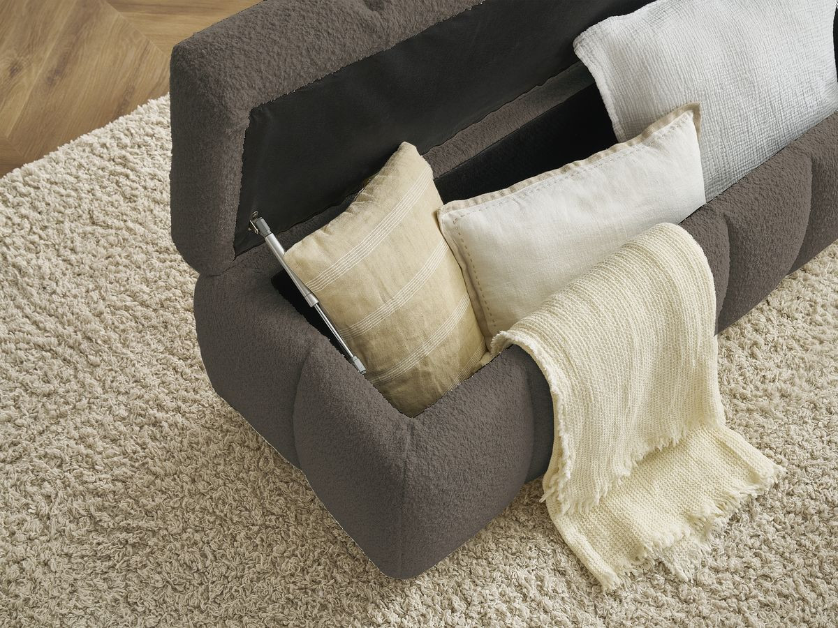 Bout de lit MONT-BLANC tissu bouclette