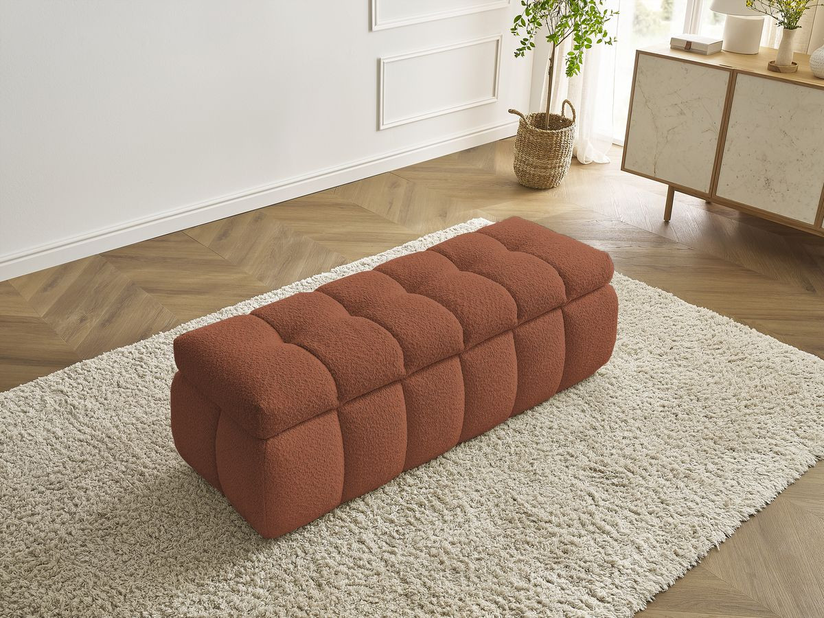 Bout de lit MONT-BLANC tissu bouclette