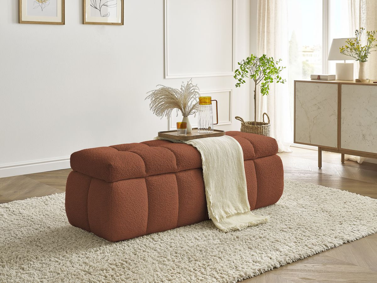 Bout de lit MONT-BLANC tissu bouclette