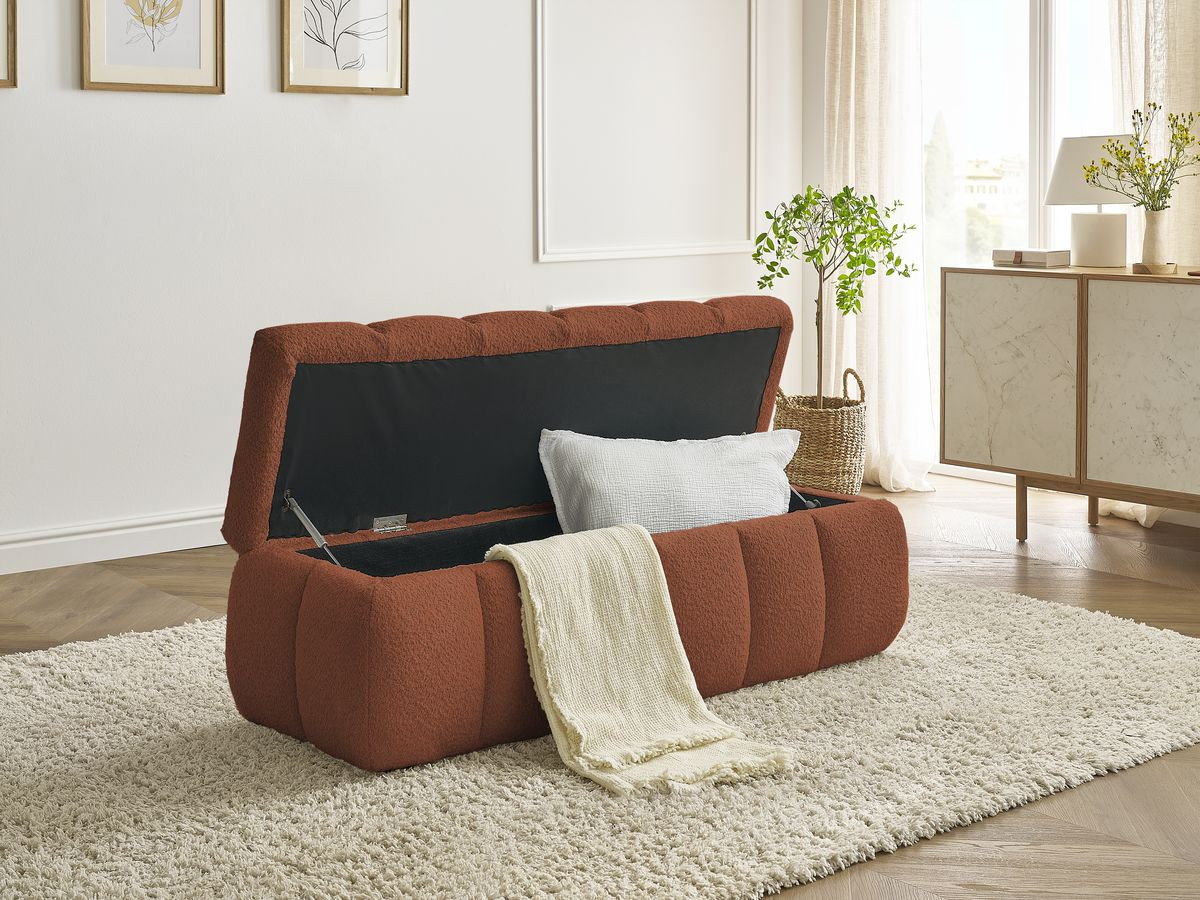 Bout de lit MONT-BLANC tissu bouclette